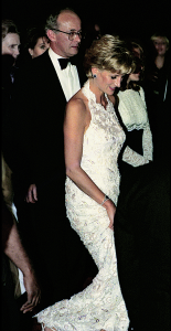 Diana, Princess of Wales leaves the National Building Museum in Washington DC. after attending a fundraiser with Ambassador John Kerr Baron. Washington DC., September 24, 1996